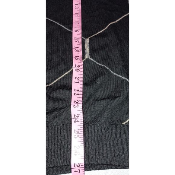 GALLAWAY Golf Apparel by Nordstrom:  Black 100 % Extra Fine Merino Wool Vest - Picture 3 of 5